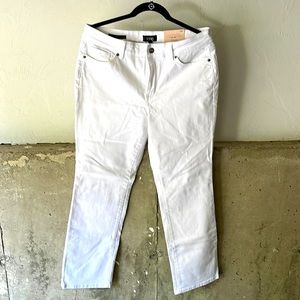 NYDJ Marilyn Straight Optic White Jeans. Size 12p